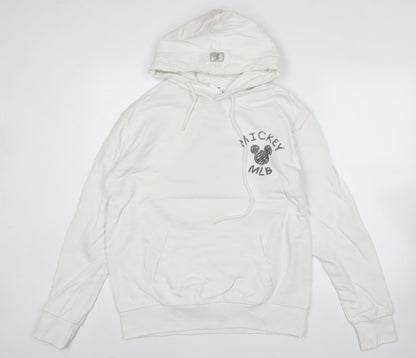 Mens UK Size M MLB White Pullover Hoodie