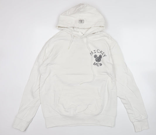 Mens UK Size M MLB White Pullover Hoodie