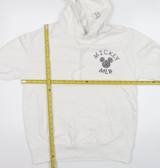 Mens UK Size M MLB White Pullover Hoodie