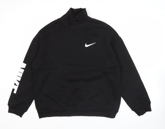 Mens UK Size M Nike Black Pullover Sweatshirt