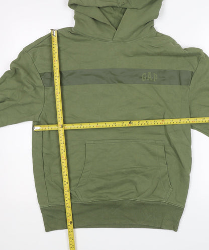 Mens UK Size XS Gap Green Pullover Hoodie