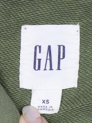 Mens UK Size XS Gap Green Pullover Hoodie