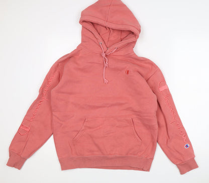 Mens UK Size M Champion Pink Pullover Hoodie