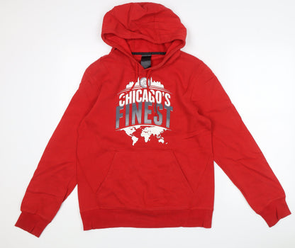 Mens UK Size M adidas Red Pullover Hoodie