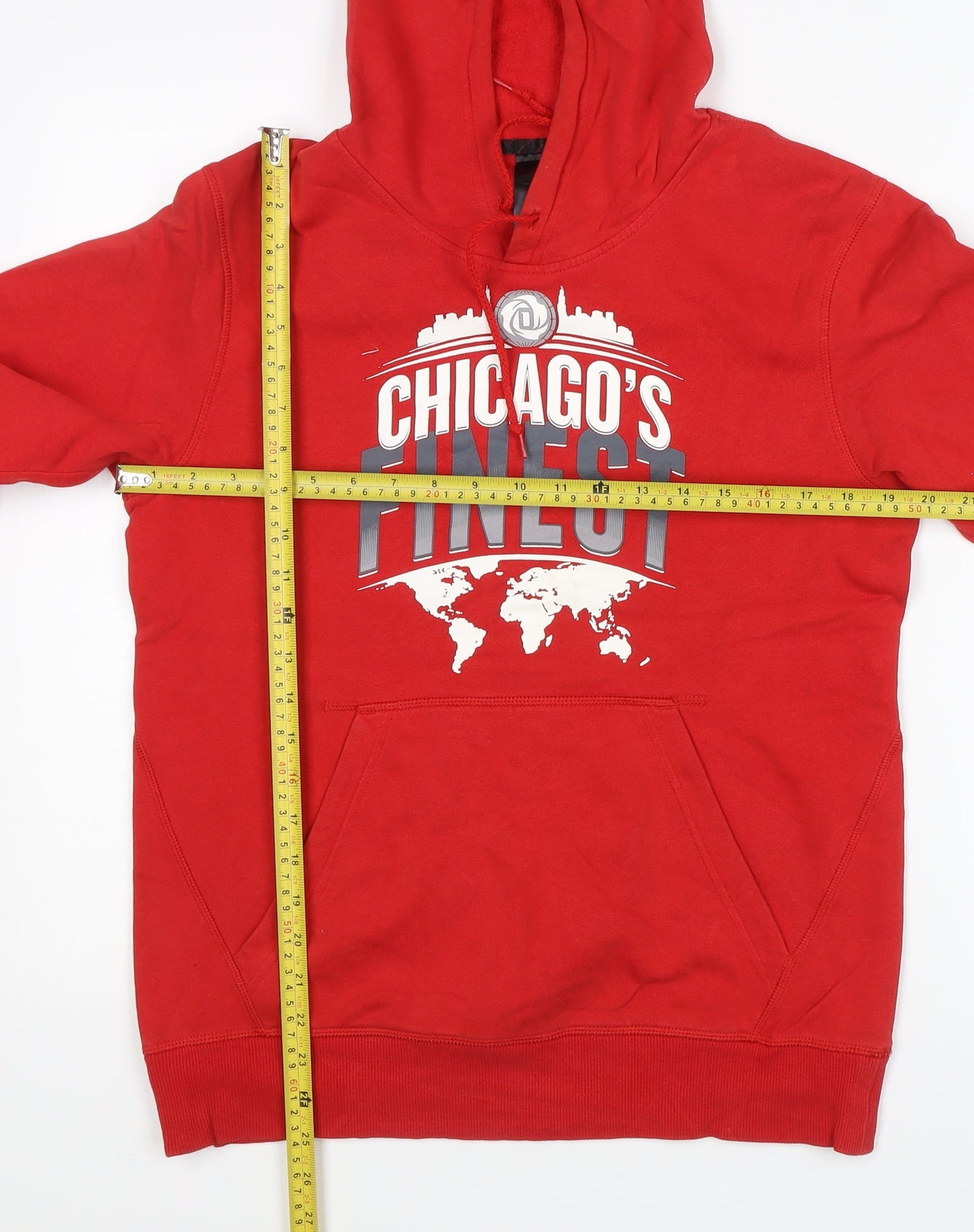 Mens UK Size M adidas Red Pullover Hoodie