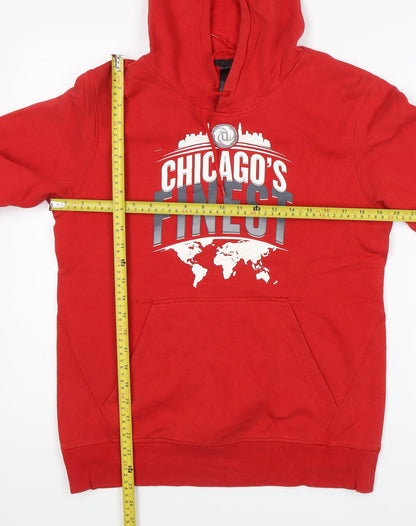 Mens UK Size M adidas Red Pullover Hoodie