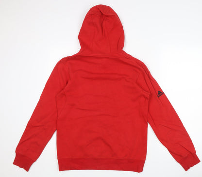 Mens UK Size M adidas Red Pullover Hoodie
