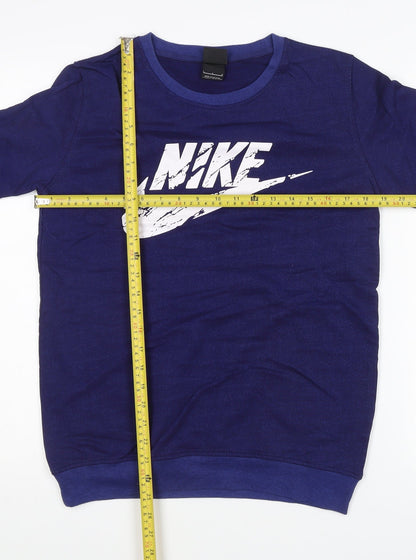 Mens UK Size L Nike Blue Pullover Sweatshirt