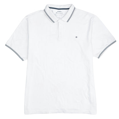 Champion Men's White 2XL Polo Shirt Regular Fit Short Sleeve