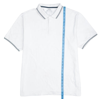 Champion Men's White 2XL Polo Shirt Regular Fit Short Sleeve