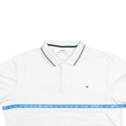 Champion Men's White 2XL Polo Shirt Regular Fit Short Sleeve