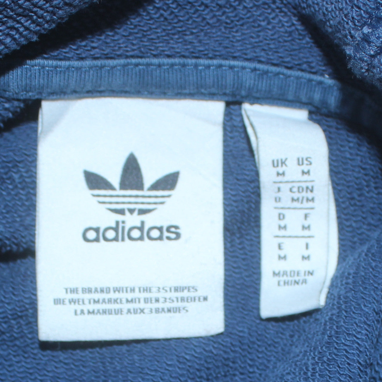 Adidas Men's Blue Pullover Hoodie Size M Regular Fit