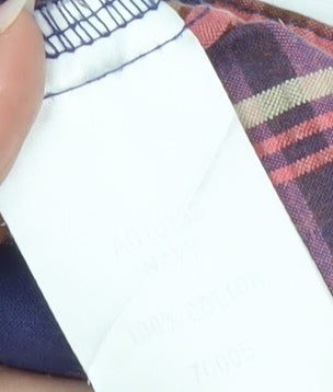 Cotton Traders Womens Multicoloured Plaid Button-Up Shirt Size 16