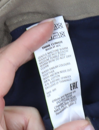 Marks and Spencer Men's Beige Chino Trousers 42W 29L Straight Fit