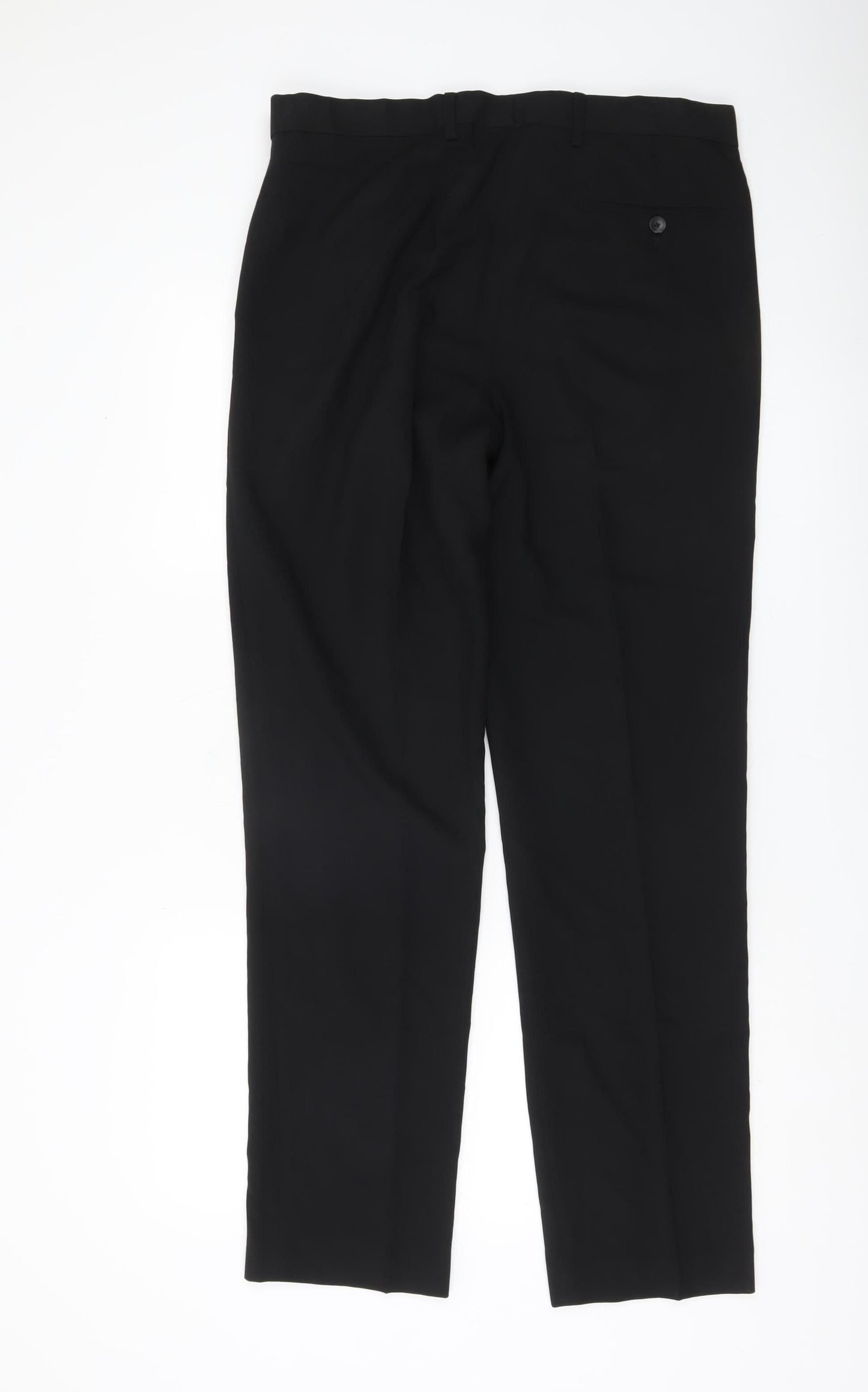 Marks and Spencer Men's Black 34W 34L Regular Fit Dress Pants