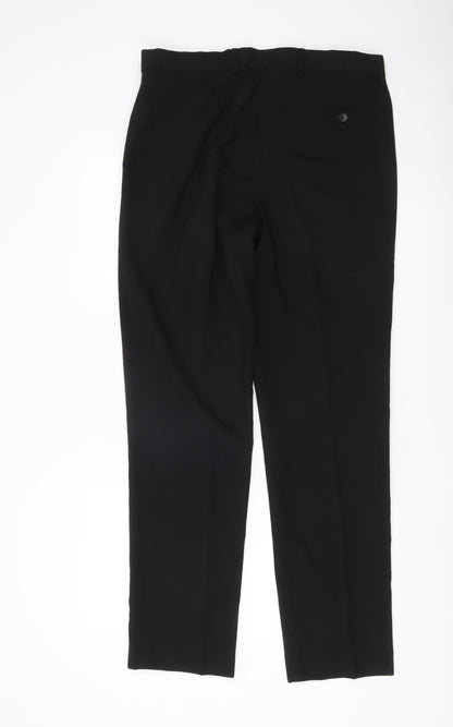 Marks and Spencer Men's Black 34W 34L Regular Fit Dress Pants