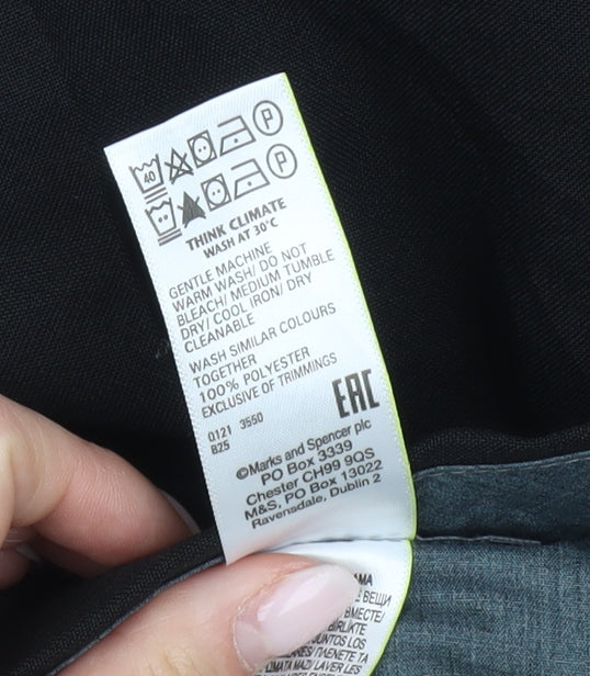 Marks and Spencer Men's Black 34W 34L Regular Fit Dress Pants