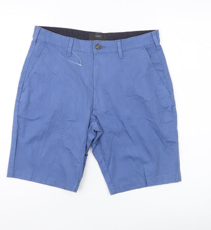 Marks and Spencer Men’s Blue 30 Chino Shorts Casual Summer