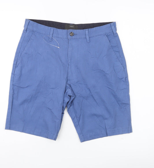 Marks and Spencer Men’s Blue 30 Chino Shorts Casual Summer