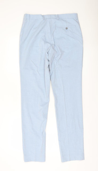 Marks and Spencer Men’s Blue Slim Fit Dress Pants 32W 33L
