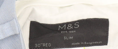 Marks and Spencer Men’s Blue Slim Fit Dress Pants 30W 30L