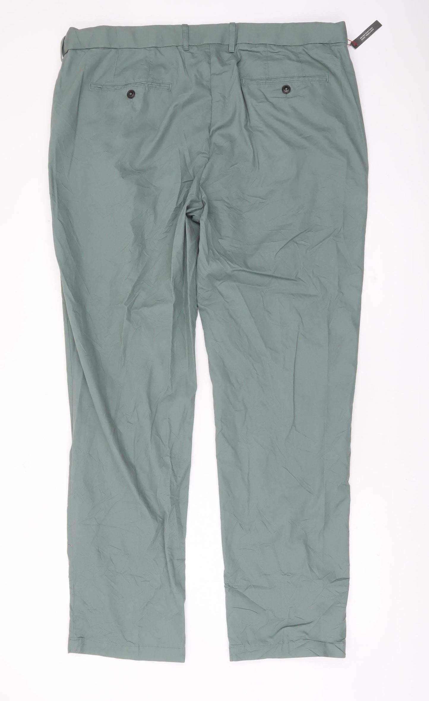 Marks and Spencer Men’s Green Chino Trousers 42W 33L Regular Fit