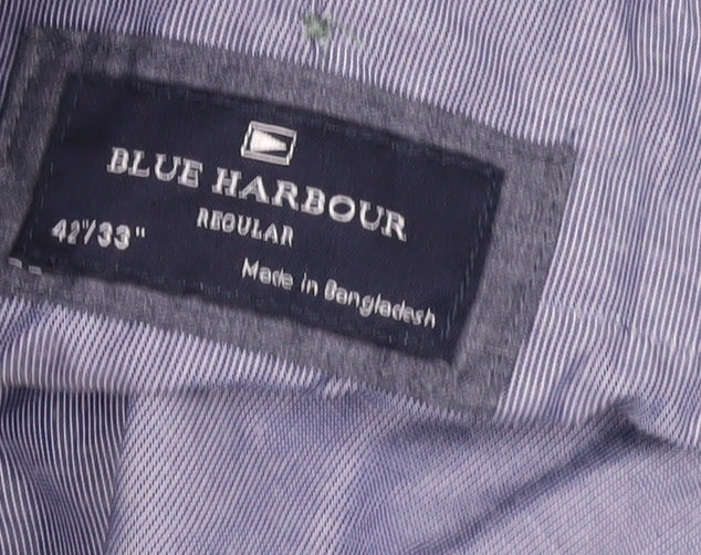 Marks and Spencer Men’s Green Chino Trousers 42W 33L Regular Fit