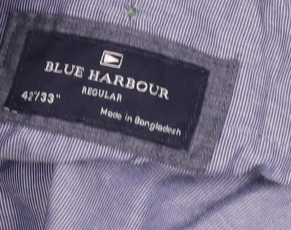 Marks and Spencer Men’s Green Chino Trousers 42W 33L Regular Fit