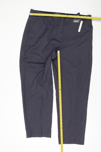 Womens UK Size 18 Marks and Spencer Relaxed Fit Dress Pants Blue Trousers