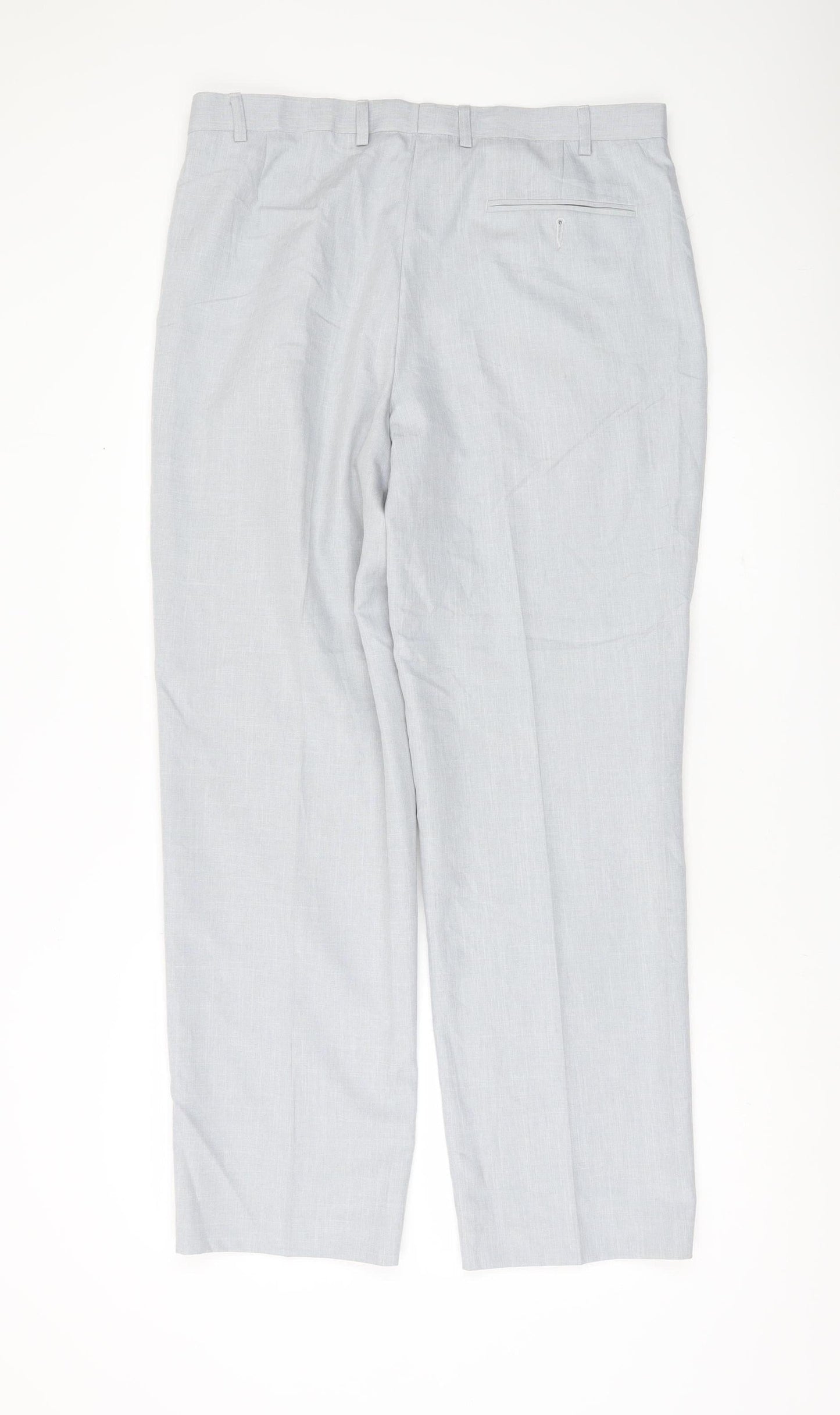 Marks and Spencer Men’s Grey 36x31 Pleated Dress Pants Trousers