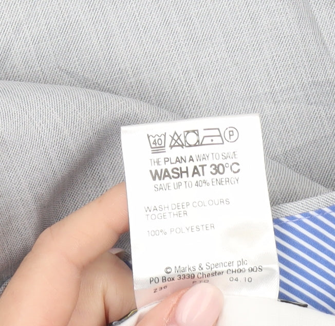 Marks and Spencer Men’s Grey 36x31 Pleated Dress Pants Trousers