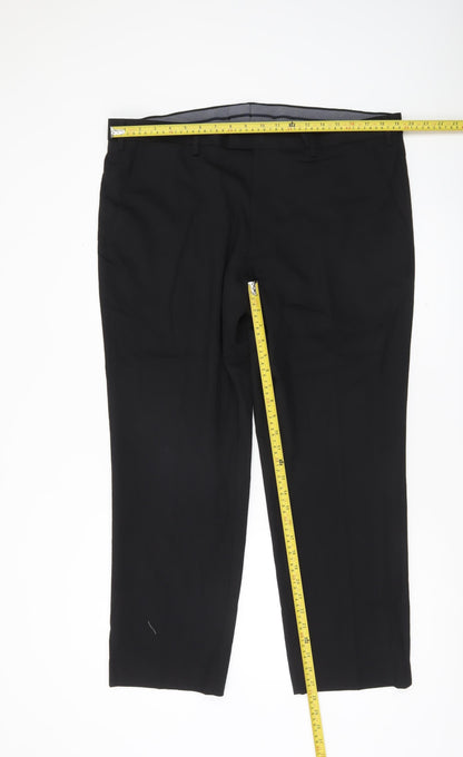 Marks and Spencer Men’s Black 40in Waist Regular Fit Dress Trousers