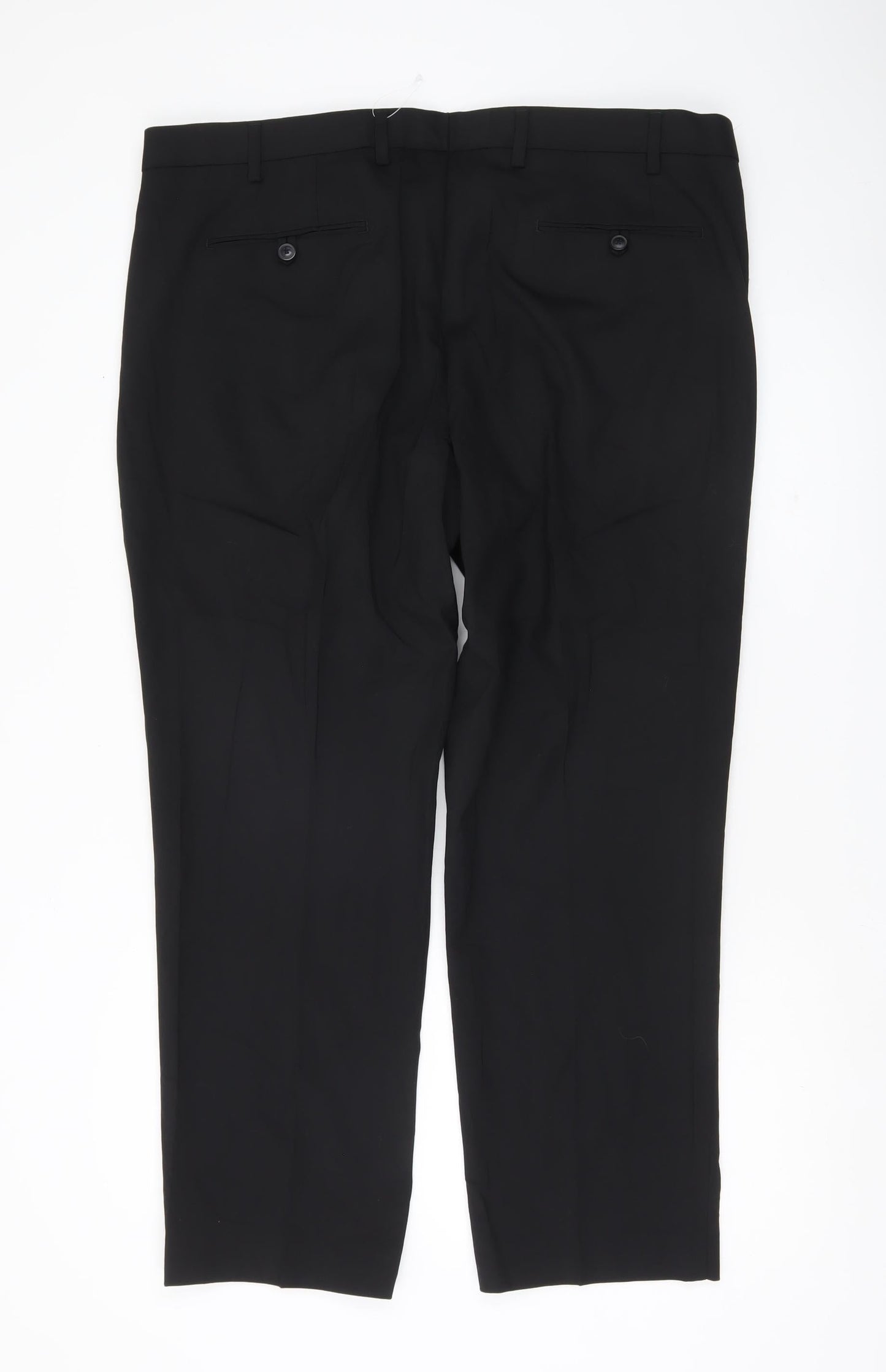 Marks and Spencer Men’s Black 40in Waist Regular Fit Dress Trousers