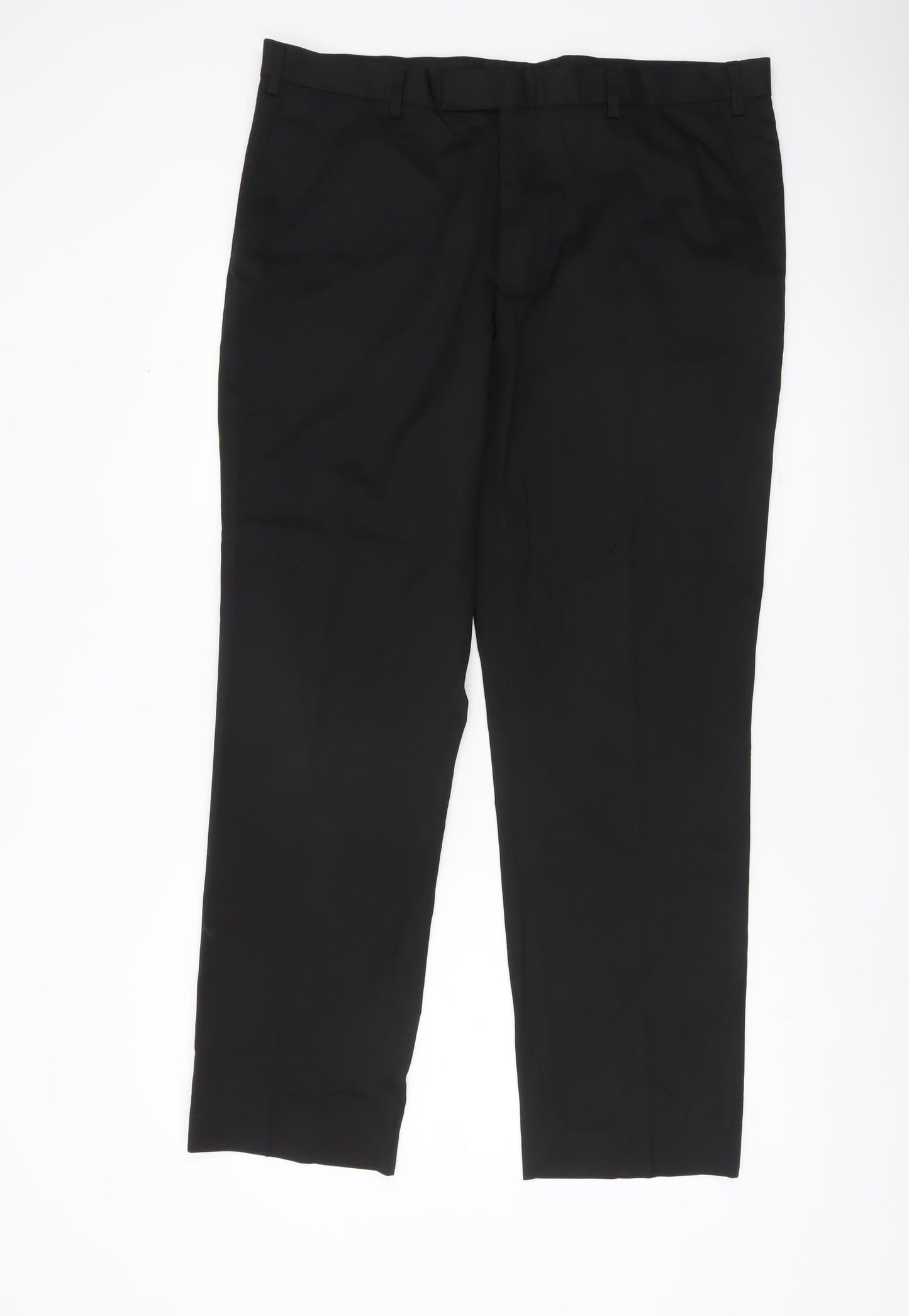 Marks and Spencer Mens Black 38 Regular Dress Pants Trousers