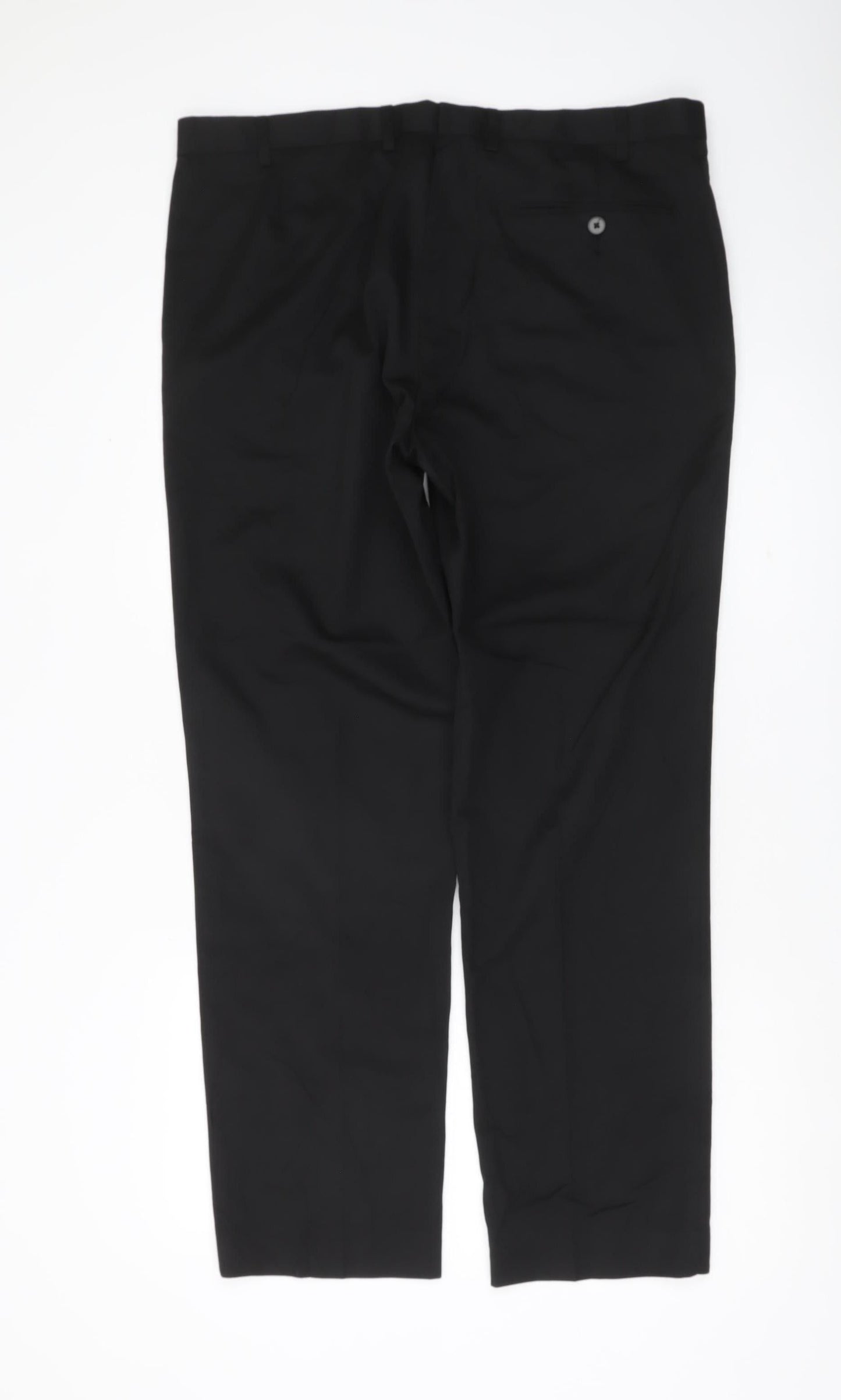 Marks and Spencer Mens Black 38 Regular Dress Pants Trousers
