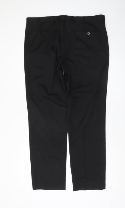 Marks and Spencer Mens Black 38 Regular Dress Pants Trousers