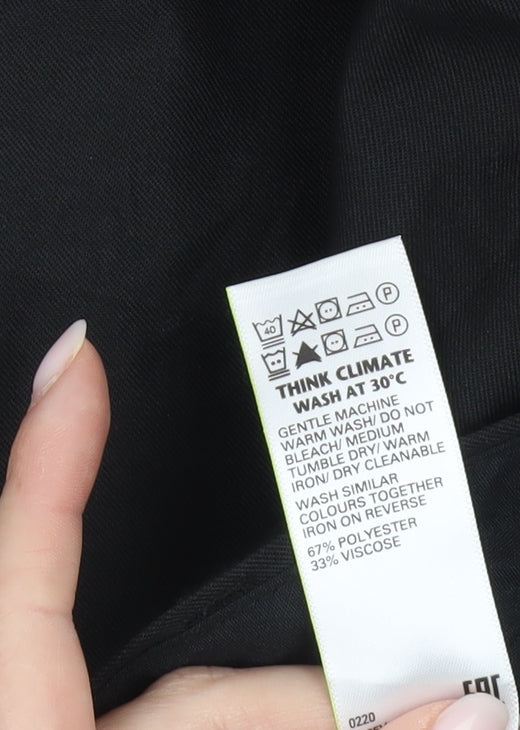 Marks and Spencer Mens Black 38 Regular Dress Pants Trousers