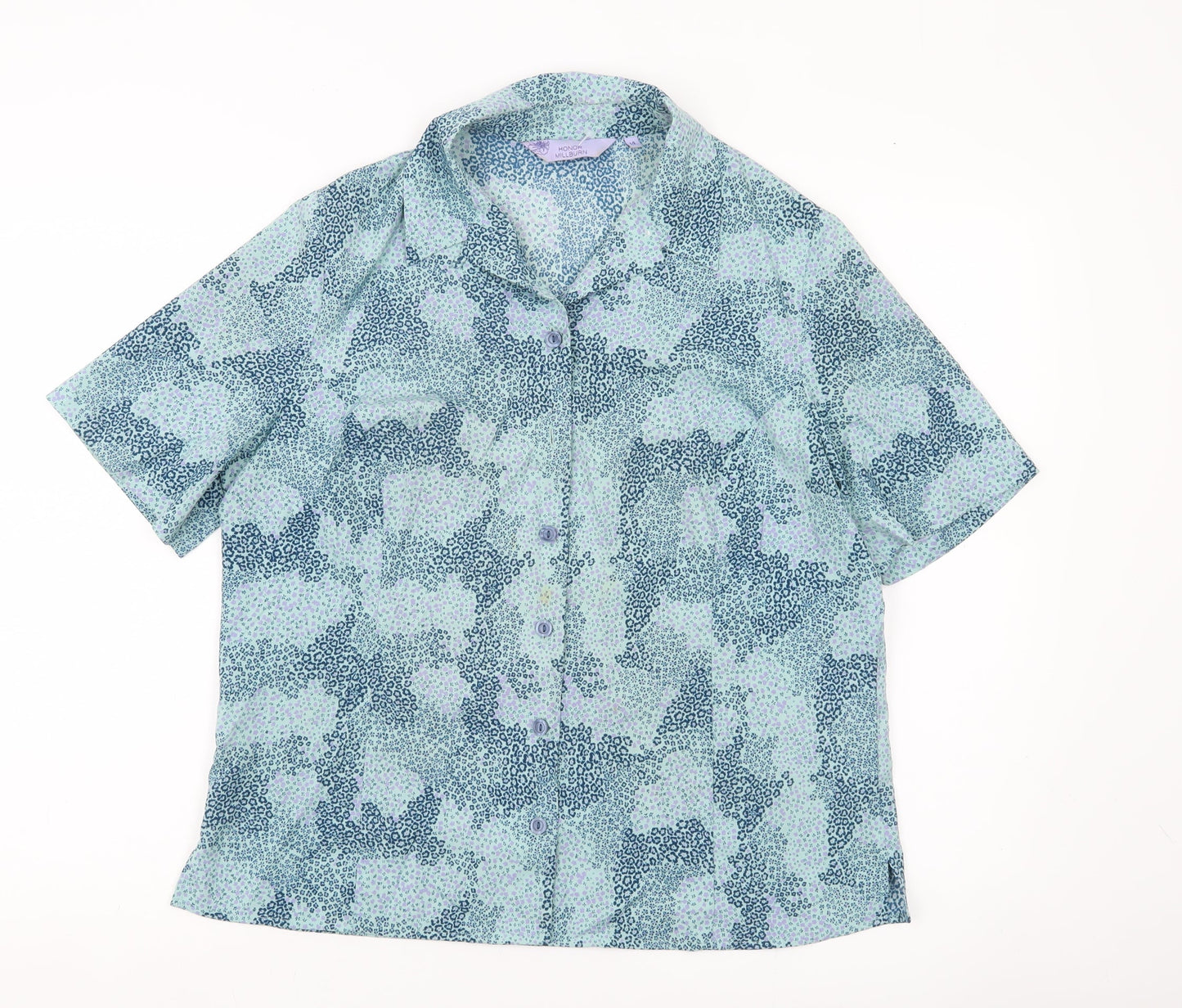 Womens UK Size 14 Honor Millburn Blue Classic Button-Up