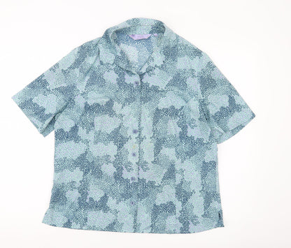 Womens UK Size 14 Honor Millburn Blue Classic Button-Up