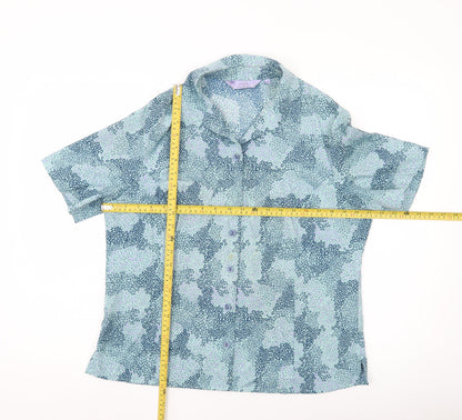 Womens UK Size 14 Honor Millburn Blue Classic Button-Up