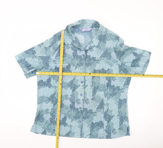Womens UK Size 14 Honor Millburn Blue Classic Button-Up