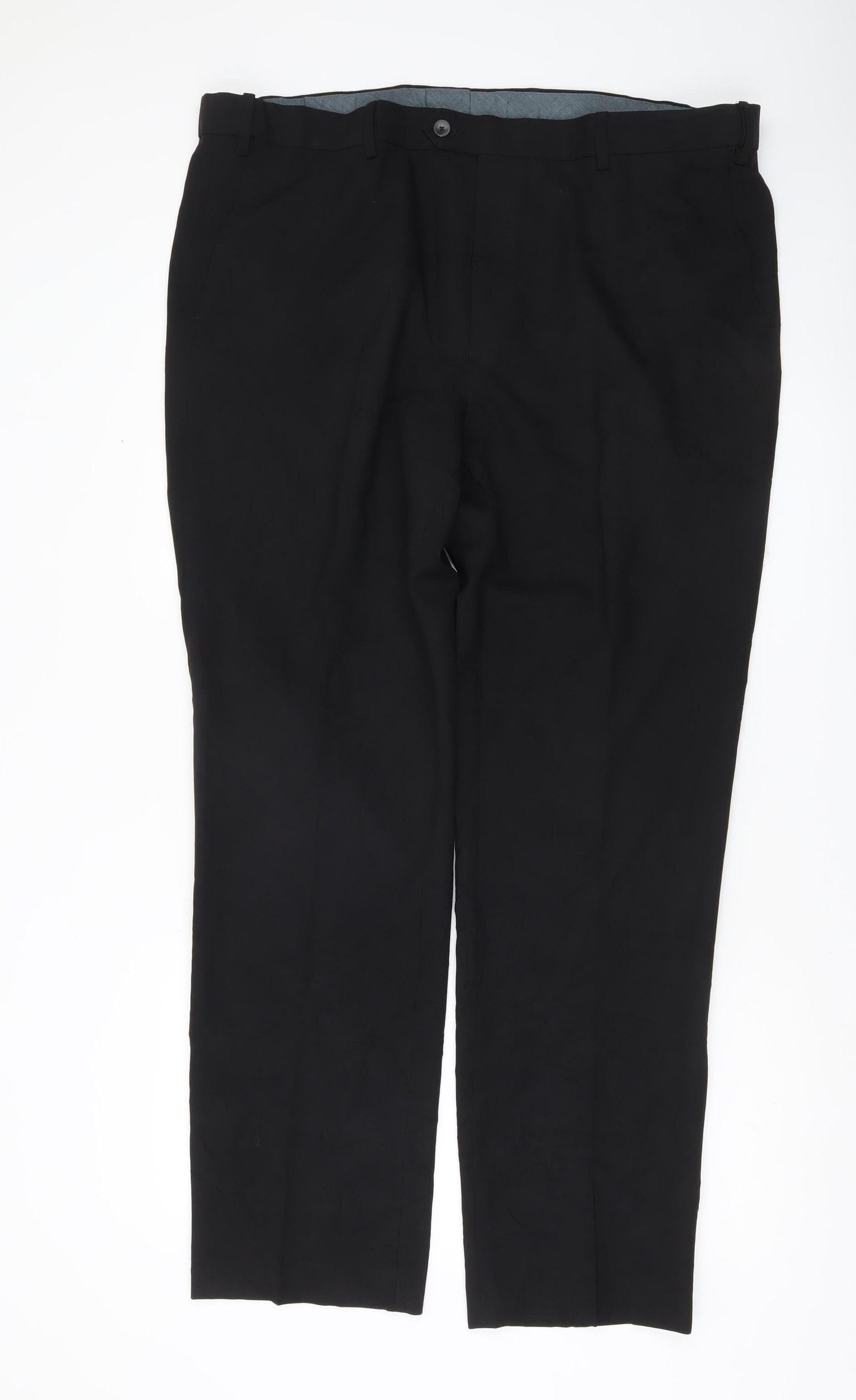 Marks and Spencer Mens Black 42W 33L Regular Fit Dress Pants