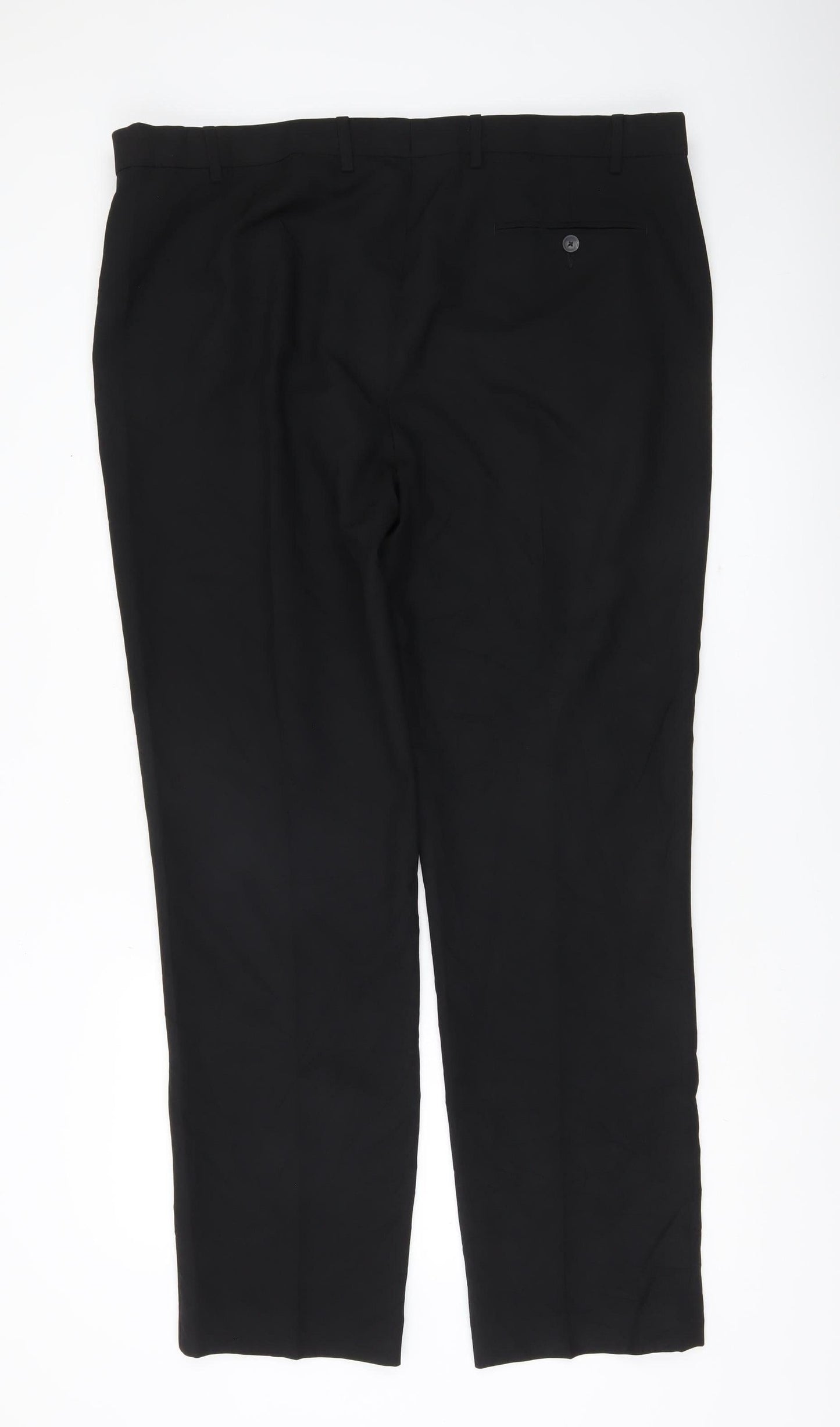 Marks and Spencer Mens Black 42W 33L Regular Fit Dress Pants