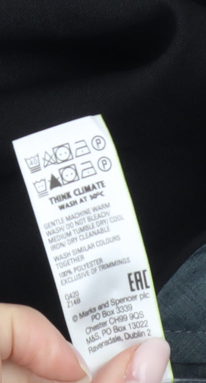 Marks and Spencer Mens Black 42W 33L Regular Fit Dress Pants