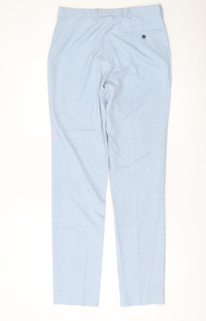 Marks and Spencer Men's Blue Slim Fit Dress Pants Trousers 30W 33L