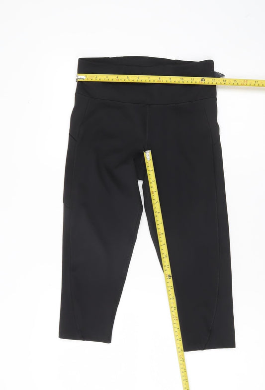 Marks and Spencer Women Black Size 10 Cropped Active Leggings