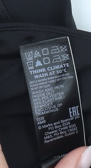 Marks and Spencer Women Black Size 10 Cropped Active Leggings