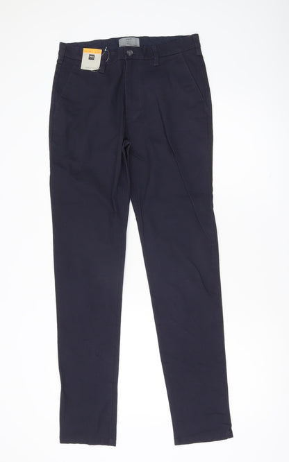 Marks and Spencer Men’s Blue Skinny Chino Trousers 30W 33L