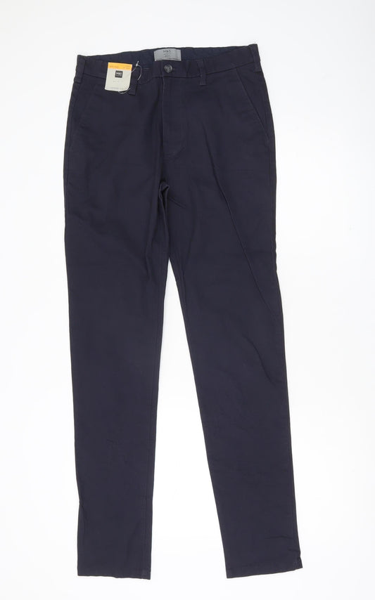 Marks and Spencer Men’s Blue Skinny Chino Trousers 30W 33L