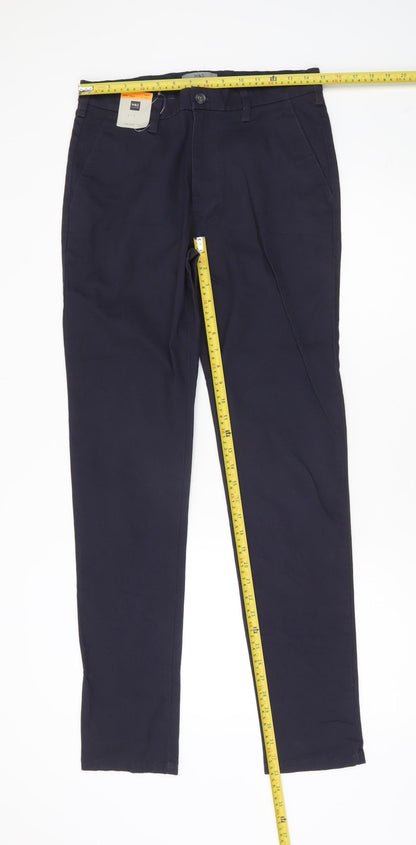 Marks and Spencer Men’s Blue Skinny Chino Trousers 30W 33L